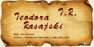 Teodora Rašajski vizit kartica